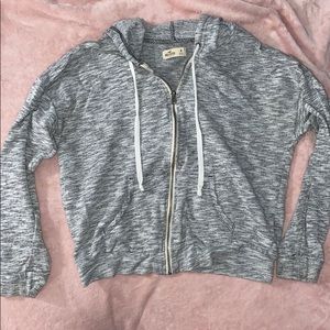 Grey zip up hoodie